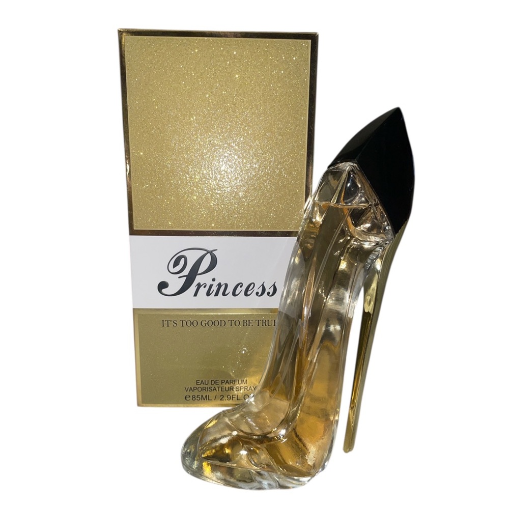 Princess Gold and Black Stiletto Heel Perfume
